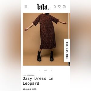 DressedinLaLa Ozzy dress in Leopard